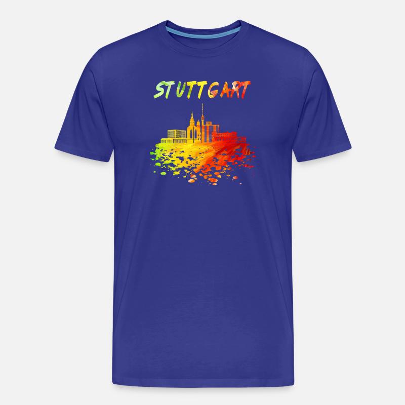 Stuttgart Skyline / Schwaben Stadt Schwarzwald - Männer Premium Bio T-Shirt - Königsblau