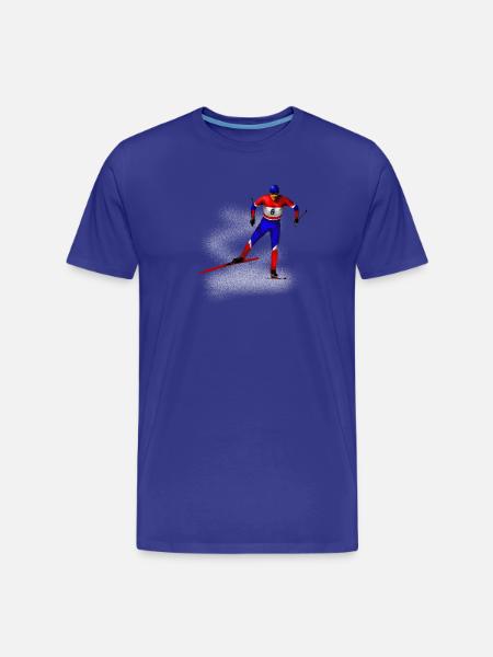ski de fond - T-shirt bio Premium Homme - bleu roi