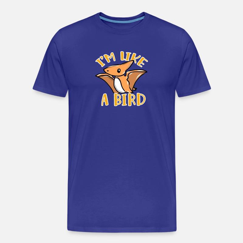 Dinosaurier Vogel - Männer Premium Bio T-Shirt - Königsblau