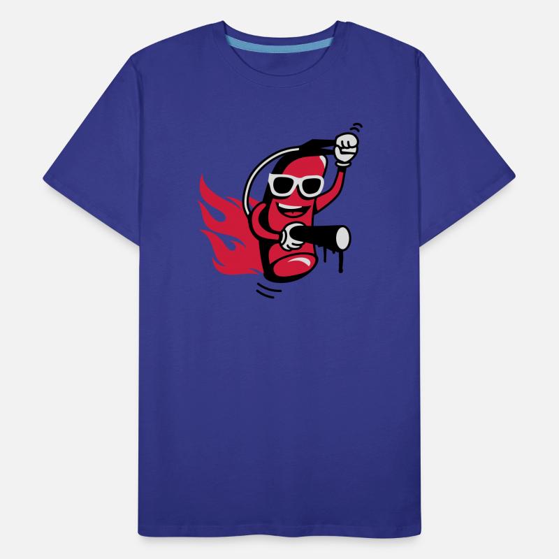 A funny fire extinguisher with glasses Men's Premium Organic T-Shirt