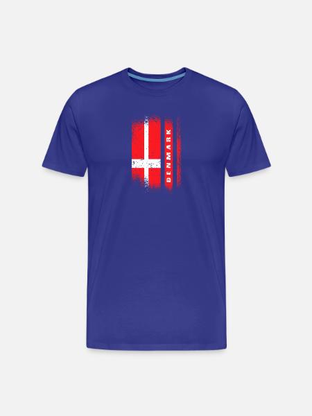 Danemark Drapeaux Conception / Cadeau Copenhague - T-shirt bio Premium Homme - bleu roi