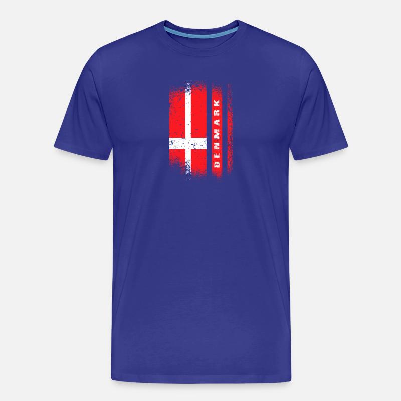 Danemark Drapeaux Conception / Cadeau Copenhague - T-shirt bio Premium Homme - bleu roi