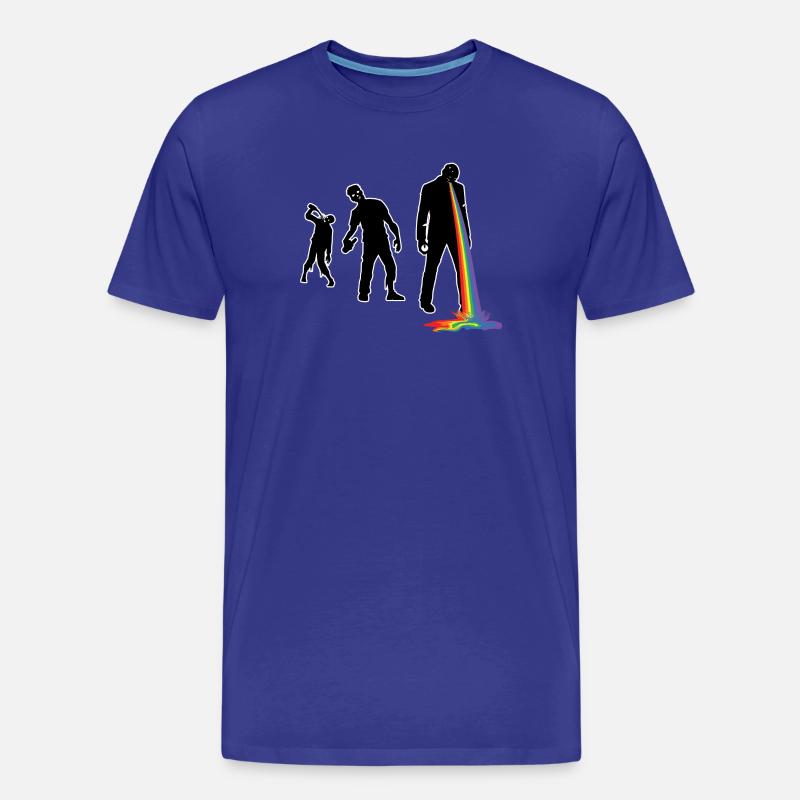 walking drunken rainbow - Männer Premium Bio T-Shirt - Königsblau