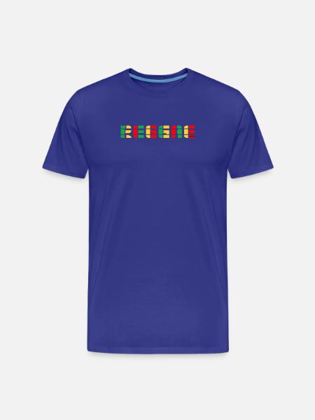 Reggae Farbblock Logo - Männer Premium Bio T-Shirt - Königsblau