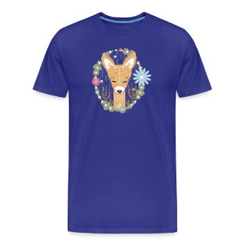 le chevreuil dans la forêt - T-shirt bio Premium Homme - bleu roi - Devant - Damien (186cm)