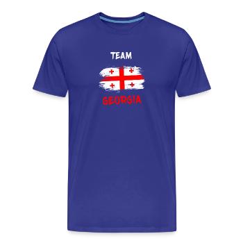 Team Géorgie / Cadeau Tbilissi Gori drapeau - T-shirt bio Premium Homme - bleu roi - Devant - Damien (186cm)