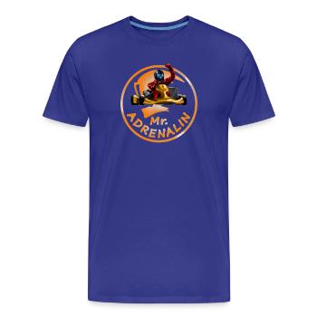 Karting Mr. Adrenalin - T-shirt bio Premium Homme - bleu roi - Devant - Damien (186cm)