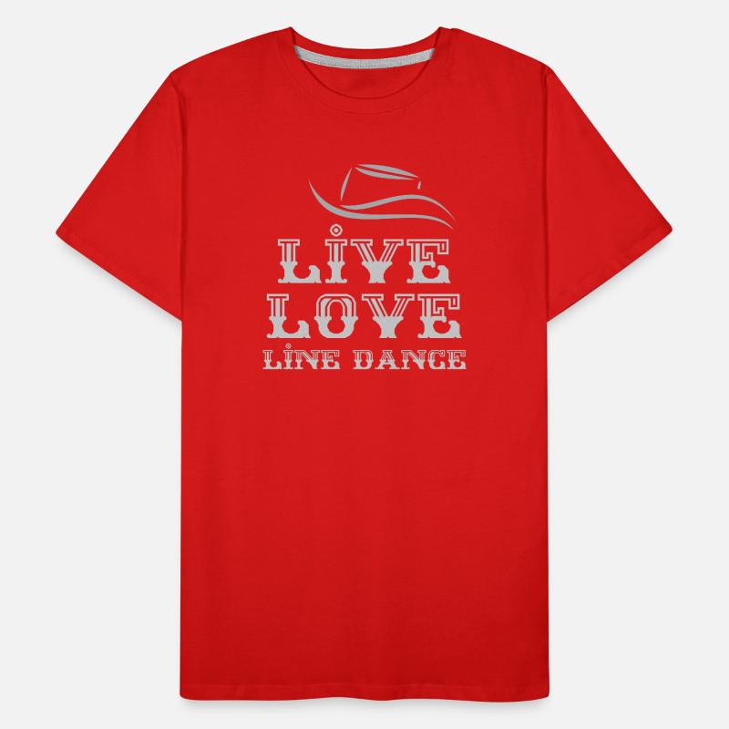 Cadeau Linedancer: Live, Love, Line Dance T-shirt bio Premium Homme