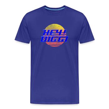 Hé, Diggi - T-shirt bio Premium Homme - bleu roi - Devant - Damien (186cm)