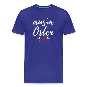 Osten - Ossi - Ost Deutschland - Mauerfall - Männer Premium Bio T-Shirt - Königsblau - Vorne - Damien (186cm)
