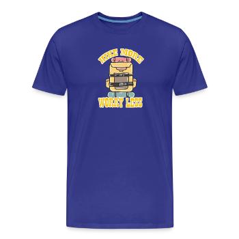 Rucksack - Männer Premium Bio T-Shirt - Königsblau - Vorne - Damien (186cm)