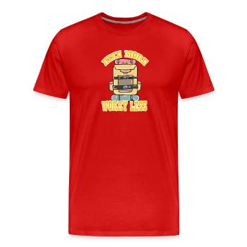 Backpack - Men's Premium Organic T-Shirt - red - Front - Damien (186cm)