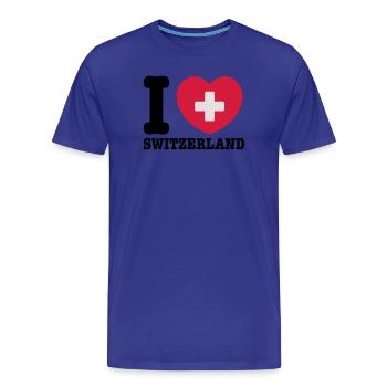 switzerland - Men's Premium Organic T-Shirt - royal blue - Front - Damien (186cm)