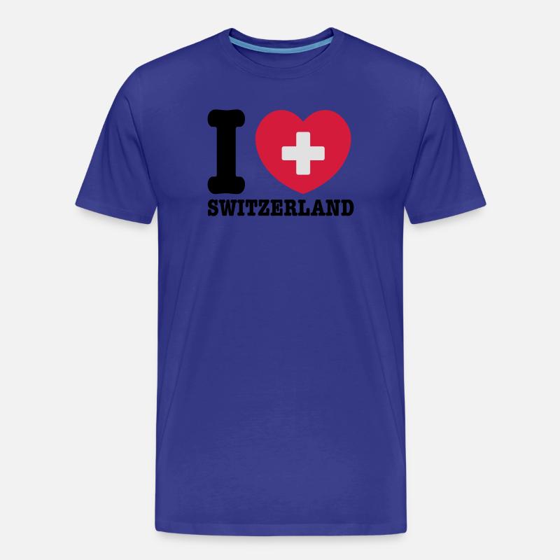 Schweiz - Männer Premium Bio T-Shirt - Königsblau