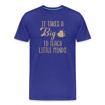 It takes a big heart - Men's Premium Organic T-Shirt - royal blue - Front - Damien (186cm)