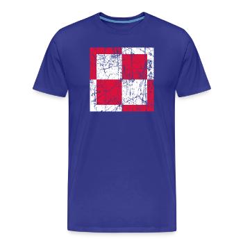 Fliegerabzeichen Polen Luftwaffe Roundel Polen - Männer Premium Bio T-Shirt - Königsblau - Vorne - Damien (186cm)