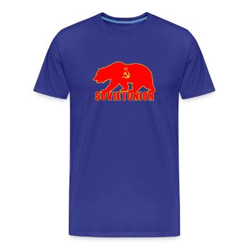 Sowjetunion Bär mit Flagge - Männer Premium Bio T-Shirt - Königsblau - Vorne - Damien (186cm)