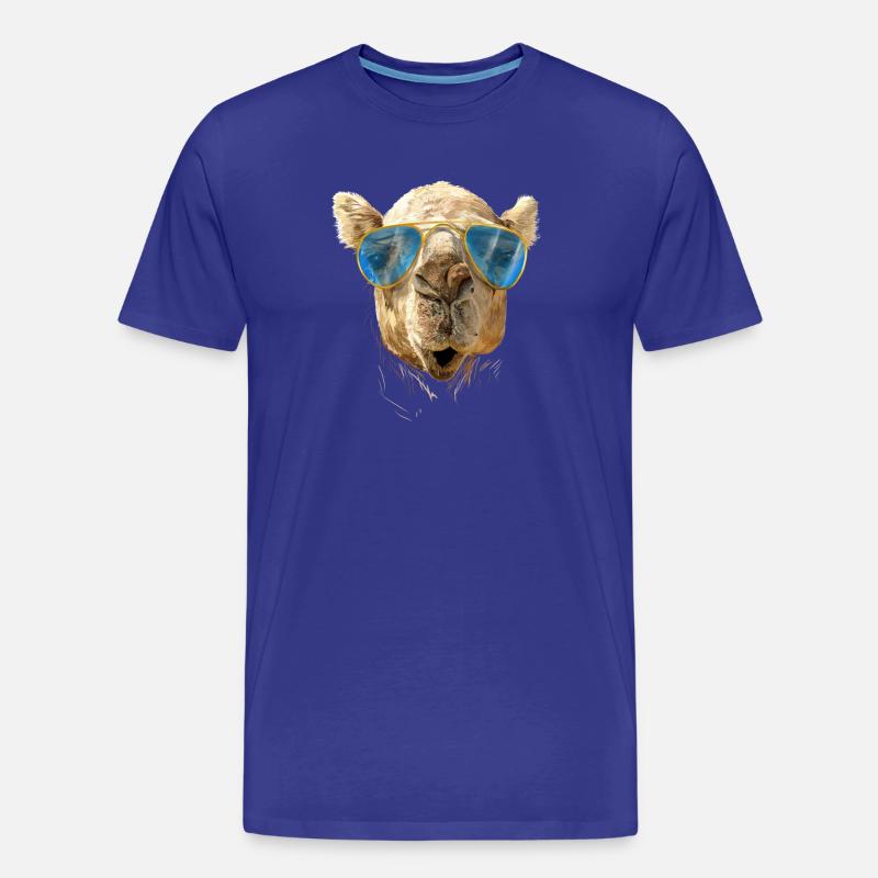 Kamel mit Sonnenbrille - Männer Premium Bio T-Shirt - Königsblau
