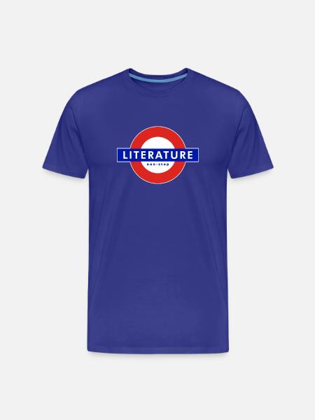 littérature - lecture continue - T-shirt bio Premium Homme - bleu roi