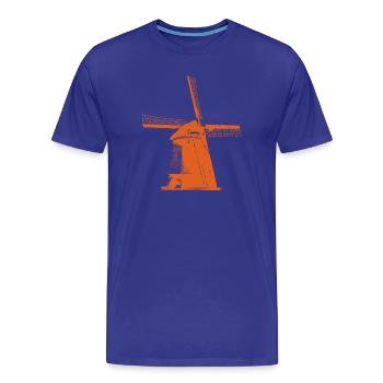 Moulin à vent Pays-Bas - T-shirt bio Premium Homme - bleu roi - Devant - Damien (186cm)