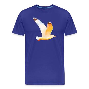 Moewe im Flug Vogel Urlaub - Männer Premium Bio T-Shirt - Königsblau - Vorne - Damien (186cm)