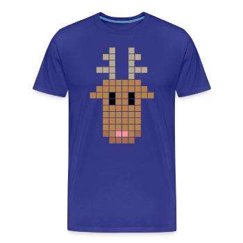 pixel rentier - Männer Premium Bio T-Shirt - Königsblau - Vorne - Damien (186cm)