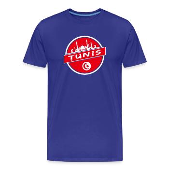 Tunis design avec mosquée / tunisie - T-shirt bio Premium Homme - bleu roi - Devant - Damien (186cm)