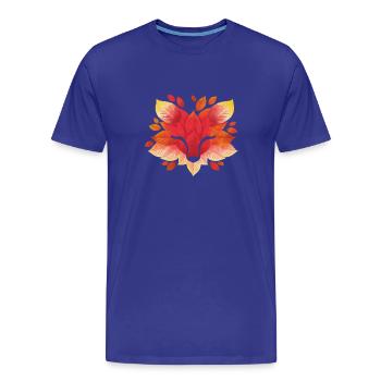 Fox leaf - Men's Premium Organic T-Shirt - royal blue - Front - Damien (186cm)