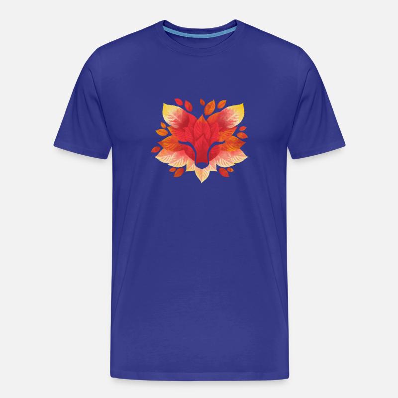 Blatt Fuchs - Männer Premium Bio T-Shirt - Königsblau