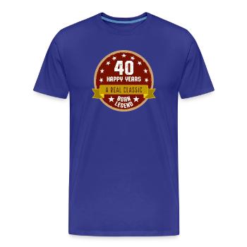 40 years young - Men's Premium Organic T-Shirt - royal blue - Front - Damien (186cm)