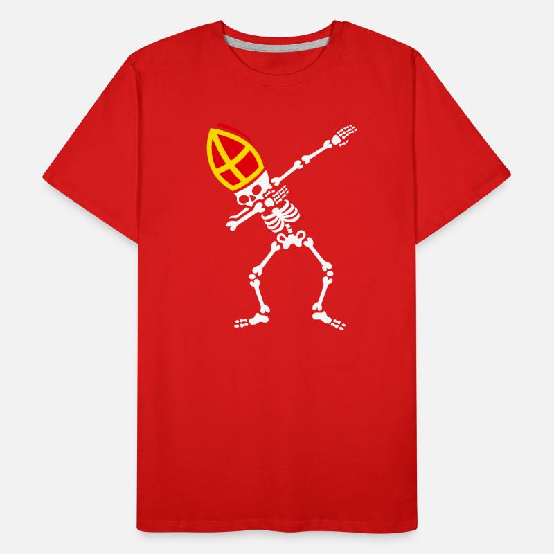 Dab Sinterklaas dab squelette Sint dabben dabbing T-shirt bio Premium Homme
