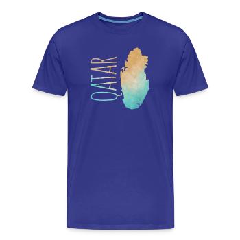Qatar - Men's Premium Organic T-Shirt - royal blue - Front - Damien (186cm)