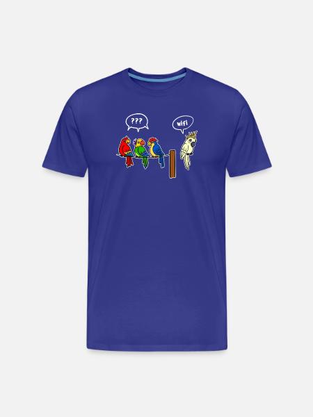 Wifi Trådløst internet Trådløst internet Sjov humor - Herre Premium T-shirt økologisk - kongeblå