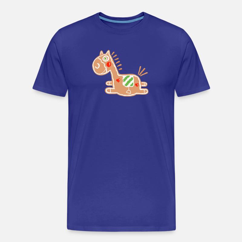 Pfefferkuchen Pferd - Lebkuchen - Backen - Gebäck - Männer Premium Bio T-Shirt - Königsblau