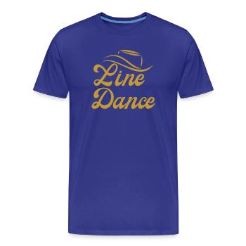 Idée cadeau de classe pour Line Dancer : « Line Dance » - T-shirt bio Premium Homme - bleu roi - Devant - Damien (186cm)
