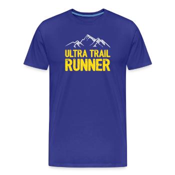 Ultra Trail Runner - T-shirt bio Premium Homme - bleu roi - Devant - Damien (186cm)
