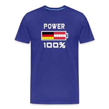 L'Allemagne et l'Autriche Power 100% - T-shirt bio Premium Homme - bleu roi - Devant - Damien (186cm)
