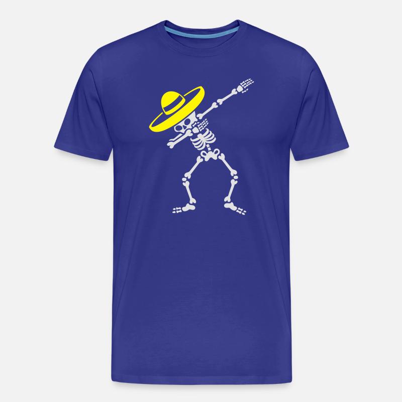 Dab Dabbing skeleton Sombrero Día de Muertos - Männer Premium Bio T-Shirt - Königsblau