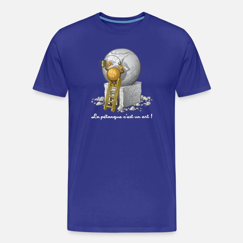 Pétanque ist eine Kunst - Männer Premium Bio T-Shirt - Königsblau