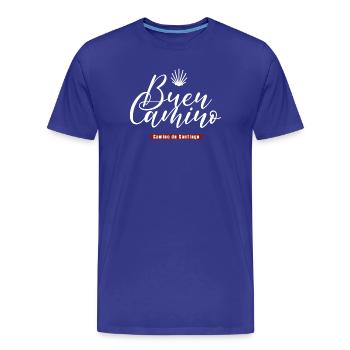 Buen Camino Jakobsweg Camino de Santiago - Männer Premium Bio T-Shirt - Königsblau - Vorne - Damien (186cm)