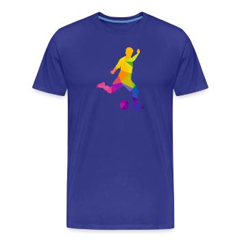 Fussball Fussballer Fussballspieler Fussballfan - Männer Premium Bio T-Shirt - Königsblau - Vorne - Damien (186cm)