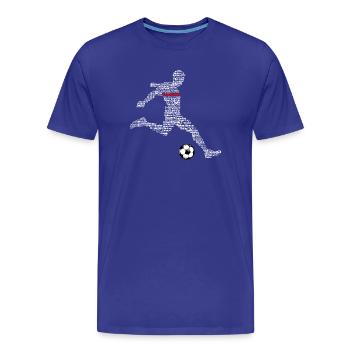 Fussball Fussballer Fussballspieler Fussballspiel - Männer Premium Bio T-Shirt - Königsblau - Vorne - Damien (186cm)