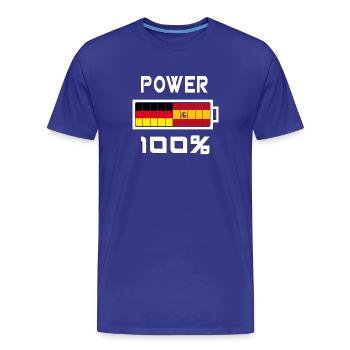 Allemagne et Espagne Power 100% - T-shirt bio Premium Homme - bleu roi - Devant - Damien (186cm)