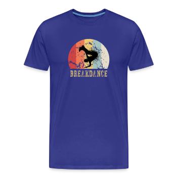 Breakdance vintage - T-shirt bio Premium Homme - bleu roi - Devant - Damien (186cm)