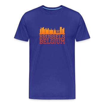 Brussels - Men's Premium Organic T-Shirt - royal blue - Front - Damien (186cm)