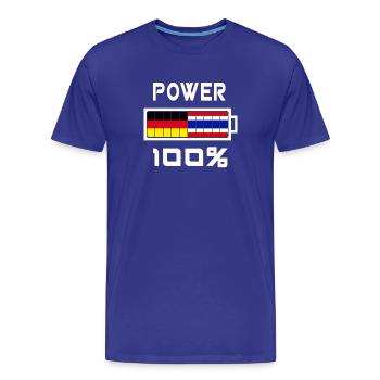 L'Allemagne et la Thaïlande Power 100% - T-shirt bio Premium Homme - bleu roi - Devant - Damien (186cm)
