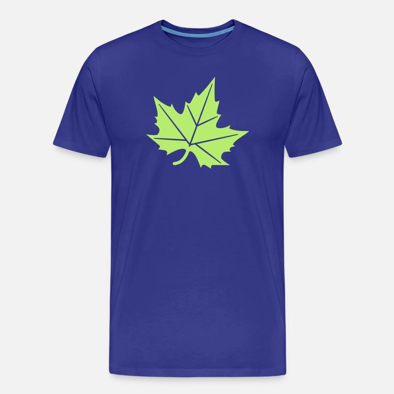Platane Blatt Design - Männer Premium Bio T-Shirt - Königsblau