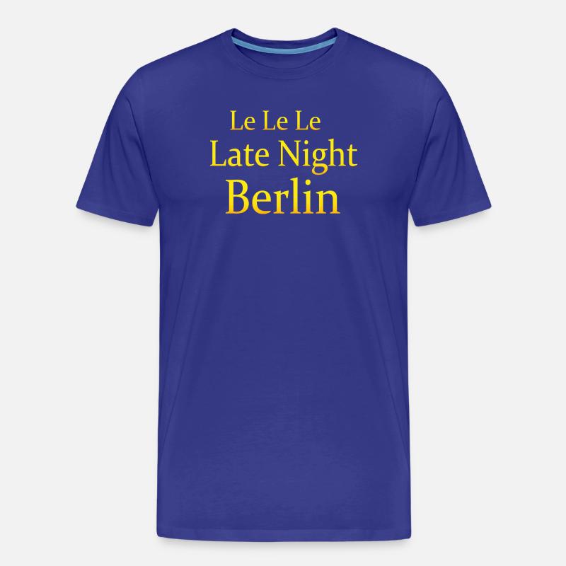 Le Le Le Late Night Berlin - Männer Premium Bio T-Shirt - Königsblau