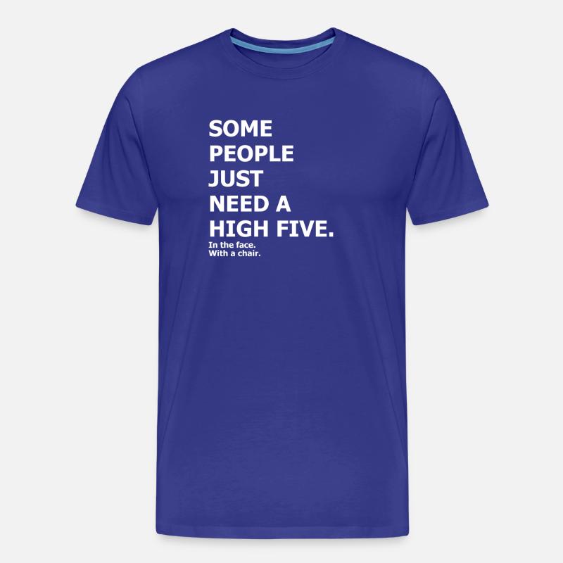 High Five - lustige zynisches Design - Männer Premium Bio T-Shirt - Königsblau