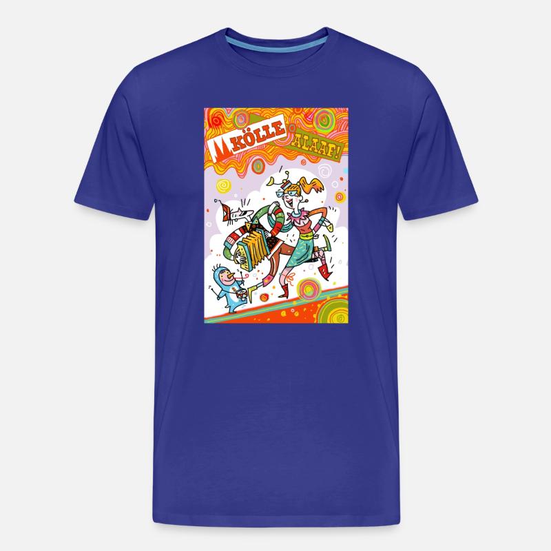 Kölner Karneval Farbenfest Alaaf - Männer Premium Bio T-Shirt - Königsblau